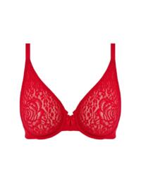 Wacoal Halo Lace Moulded Underwire Bra Barbados Cherry