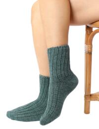 Pretty Polly Lounge Socks Chunky Knit Lounge Socks Sage