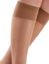 Pretty Polly Legworks Medium Support Knee Highs 2PP Nude