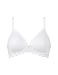 Naturana Non Wired T-Shirt Bra. Soft, Flexible Padded Cup. 28AA - 42D.  White
