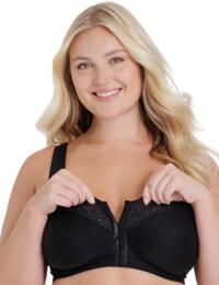 Miss Mary of Sweden Broderie Anglaise Front Closure Bra Black