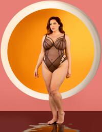Scantilly by Curvy Kate Senses Plunge Body Leopard Brown
