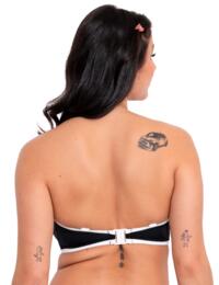Curvy Kate Minimalist Bandeau Bikini Top Black/White