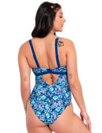 Curvy Kate Mykonos Reversible Non-Wired Swimsuit Blue Print 