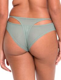 Scantilly by Curvy Kate Peep Show Brazilian Briefs Sage Green