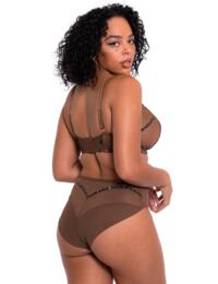 Scantilly by Curvy Kate Senses High Waisted Brief Leopard Brown