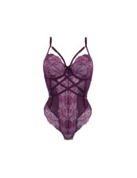 Pour Moi After Hours Thong Bodysuit Blackberry/Pink