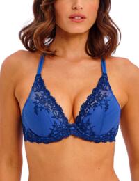 Wacoal Embrace Lace Underwired Plunge Bra Beaucoup Blue/Bellwether Blue