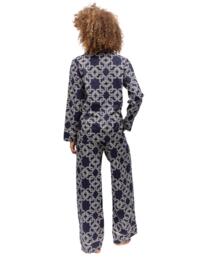 Cyberjammies Avery Pyjama Top Navy Chain Print