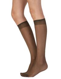 Pretty Polly Everyday 15D Everyday Knee Highs 3PP Barely Black
