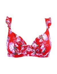 Pour Moi Santa Monica Underwired Non-Padded Bikini Top  Red Floral
