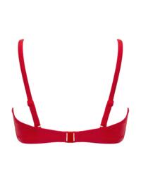 Pour Moi Free Spirit Lightly Padded Underwired Twist Front Bikini Top Red