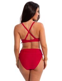 Pour Moi Free Spirit Lightly Padded Underwired Twist Front Bikini Top Red