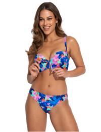 Pour Moi Heatwave Strapless Lightly Padded Top Aqua Floral 