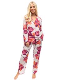 Cyberjammies Aliyah Pyjama Top Cream Floral Print