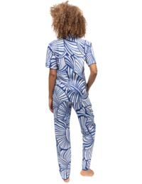 Cyberjammies Madeline Pyjama Top Dark Blue Shell Geo Print