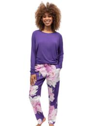 Cyberjammies Valentina Pyjama Bottoms Purple Floral Print