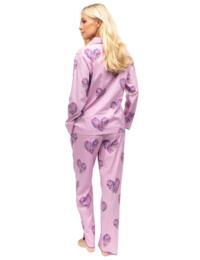 Cyberjammies Valentina Pyjama Top Pink Heart Print 