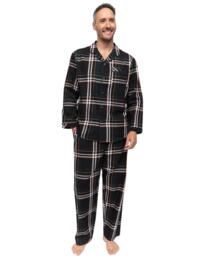 Cyberjammies Blake Long Sleeve Pyjama Top Black Check