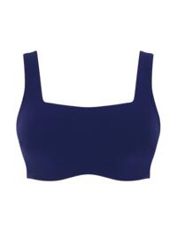Panache Azzurro Square Neck Crop Top Bikini Azzurro Navy