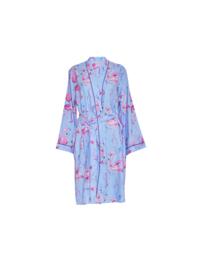 Cyberjammies Zoey Dressing Gown Blue Flamingo Print