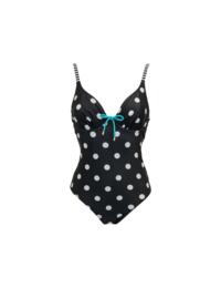 Pour Moi Beach House Underwired Swimsuit Black/Teal