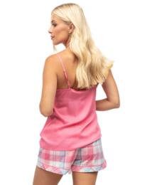 Cyberjammies Shelly Pyjama Shorts Pink Check