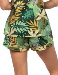 Cyberjammies Gabrielle Pyjama Shorts Green Palm Leaf Print