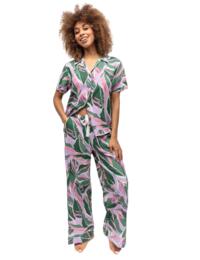 Cyberjammies Lexi Pyjama Top Lilac Leaf Print