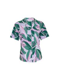 Cyberjammies Lexi Pyjama Top Lilac Leaf Print