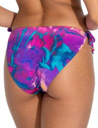  Pour Moi Cabana Tie Side Bikini Brief Purple Floral