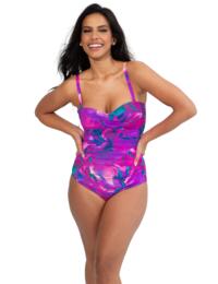 Pour Moi Cabana Control Swimsuit Purple Floral