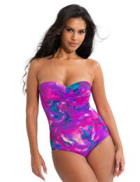 Pour Moi Cabana Control Swimsuit Purple Floral