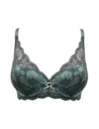 Pour Moi Atelier Lace High Apex Padded Underwired Bra Slate/Mint 