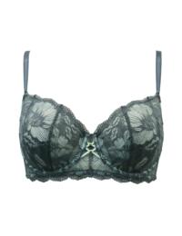 Pour Moi Atelier Lace Non Padded Underwired Balcony Bra Slate/Mint