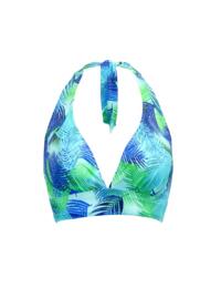 Pour Moi Aruba Longline Halter Bikini Top Aqua Palm