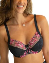 Pour Moi Sofia Lace Side Support Bra Slate/Pink