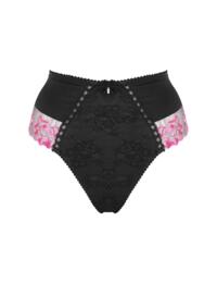 Pour Moi Sofia Embroidered Deep Brief Slate/Pink