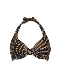 Pour Moi Portofino Halter Underwired Bikini Top Black/Gold