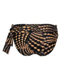 Pour Moi Portofino Tie Fold Over Bikini Brief Black/Gold