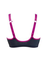  Pour Moi Energy Elevate Zip Front Sports Bra Grey/Orchid