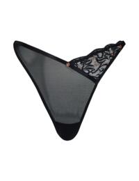 Scantilly by Curvy Kate Ornate Thong Black