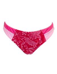 Pour Moi Palm Springs Colour Block Tab Bikini Brief Red/Pink