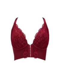 Pour Moi Opulence Front Fastening Bralette Deep Red