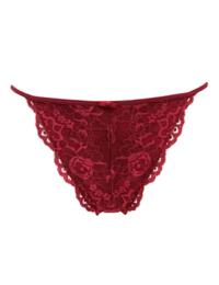 Pour Moi Opulence Thong Deep Red