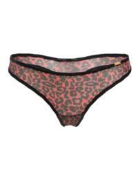 Gossard Glossies Leopard Thong Black/Red