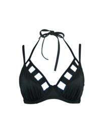 Pour Moi High Line Double Strap Bikini Top Black/White