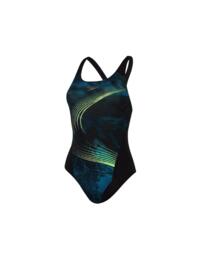Speedo Placement Recordbreaker Swimsuit Black/Blue 