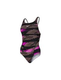 Speedo Allover Recordbreaker Swimsuit Black/Purple