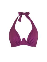 Pour Moi Instaglam Cut Away Halter Bikini Top Purple